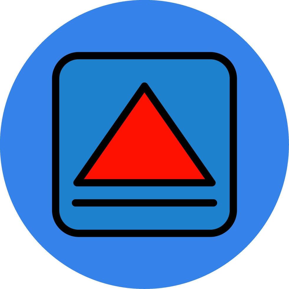 Eject Filled Multi Circle Icon vector