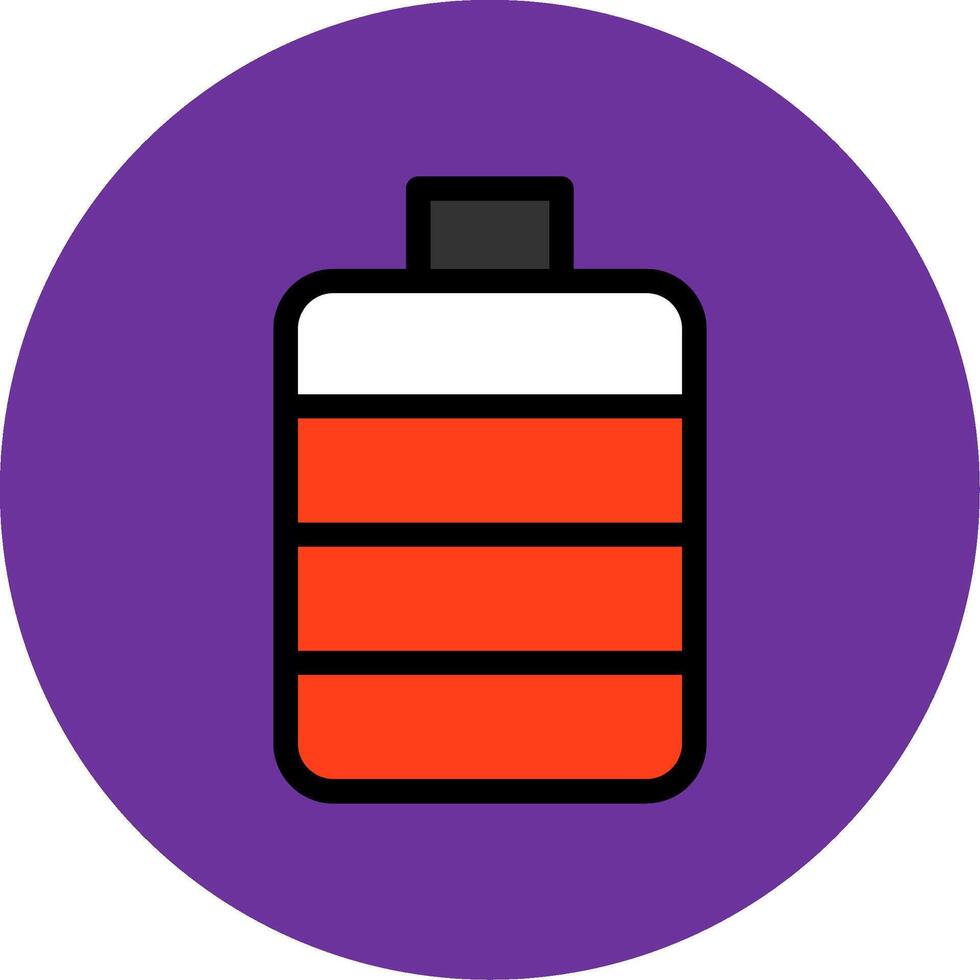 Battery Filled Multi Circle Icon vector