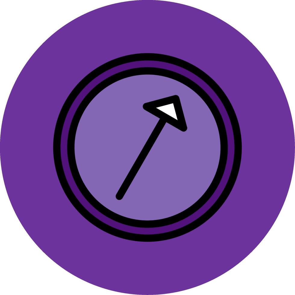Right Up Filled Multi Circle Icon vector