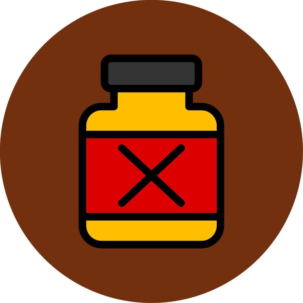 Poison Filled Multi Circle Icon vector