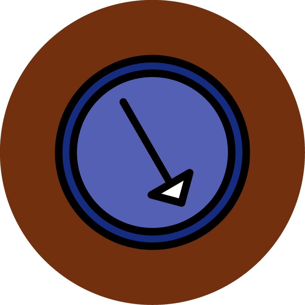 Right Down Filled Multi Circle Icon vector