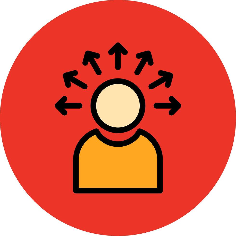 Decision Filled Multi Circle Icon vector