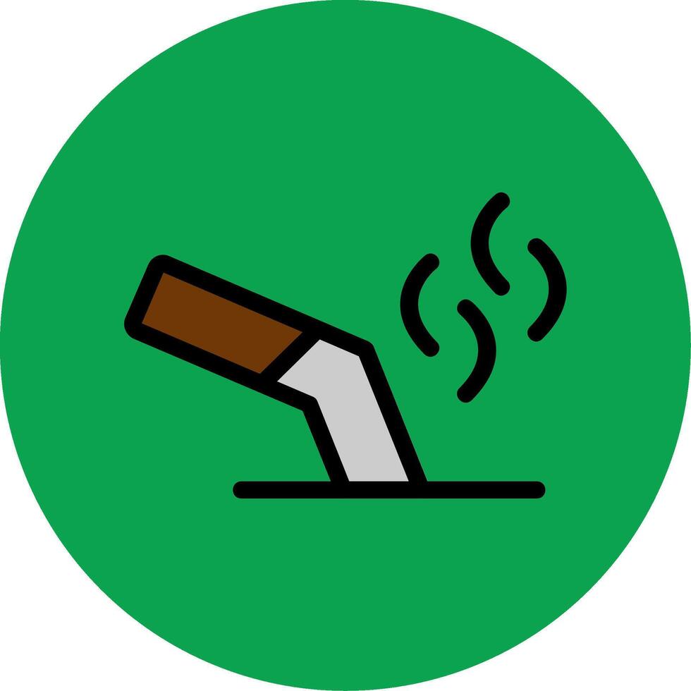 Cigarette Butt Filled Multi Circle Icon vector