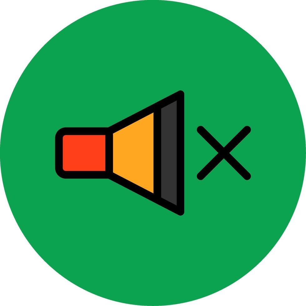 Mute Filled Multi Circle Icon vector