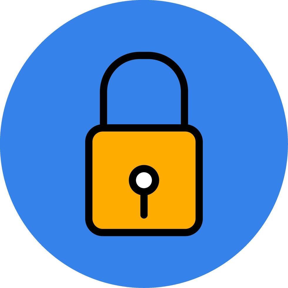 Lock Filled Multi Circle Icon vector