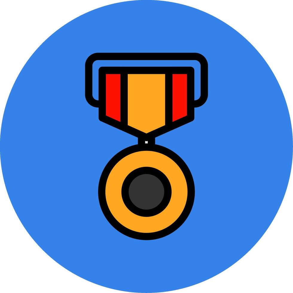 Medal Filled Multi Circle Icon vector