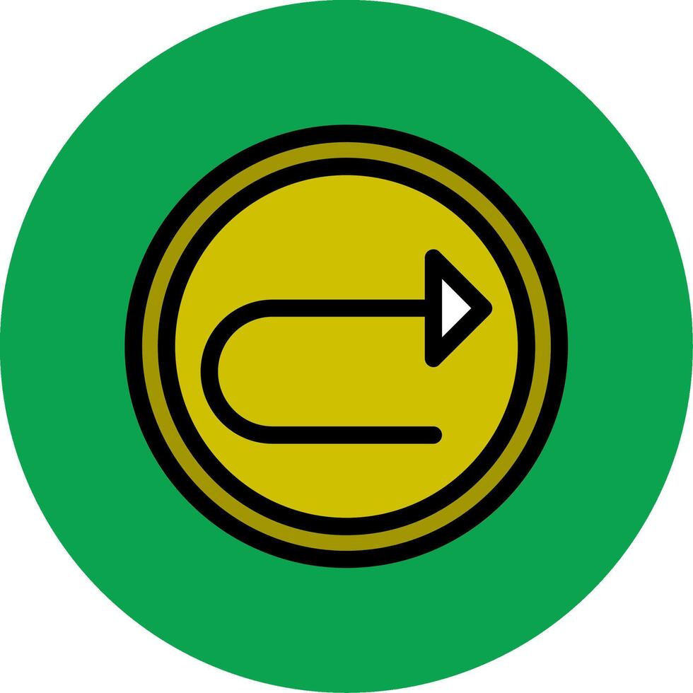 Right Arrow Filled Multi Circle Icon vector