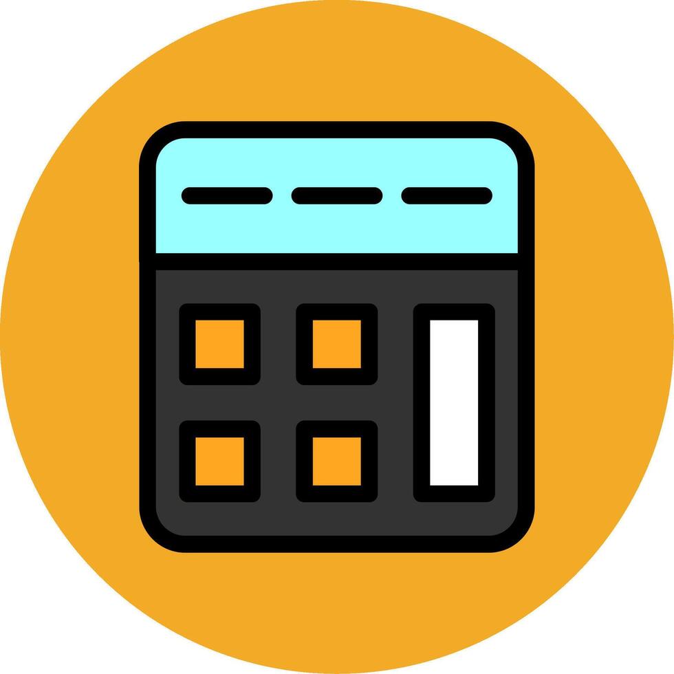 Calculator Filled Multi Circle Icon vector