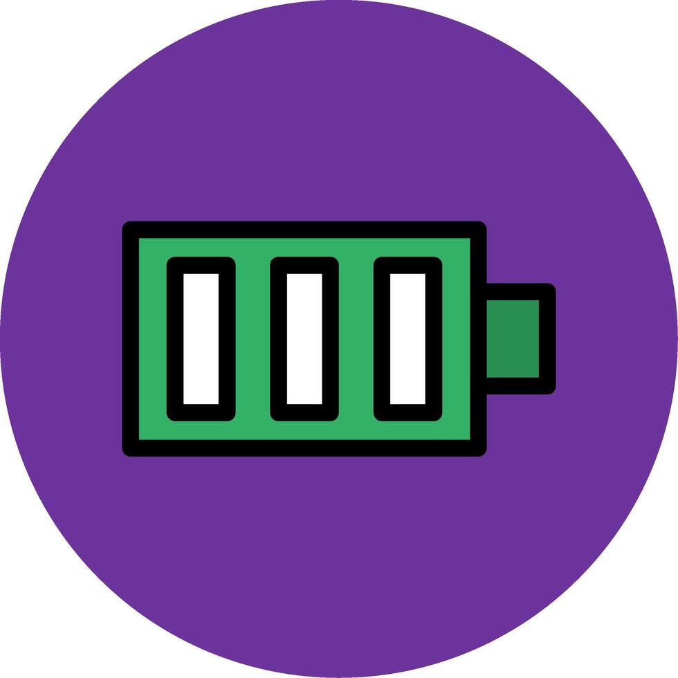 Battery Filled Multi Circle Icon vector