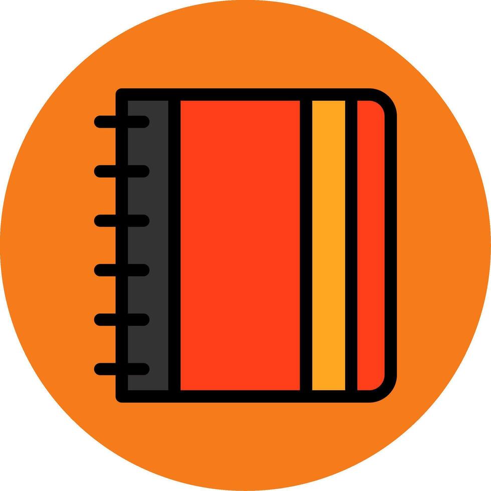 Contact Book Filled Multi Circle Icon vector