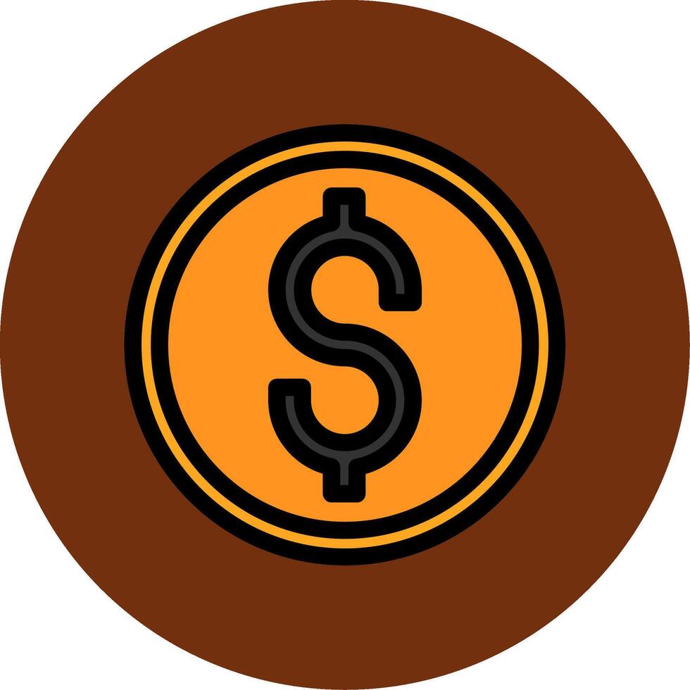Dollar Filled Multi Circle Icon vector