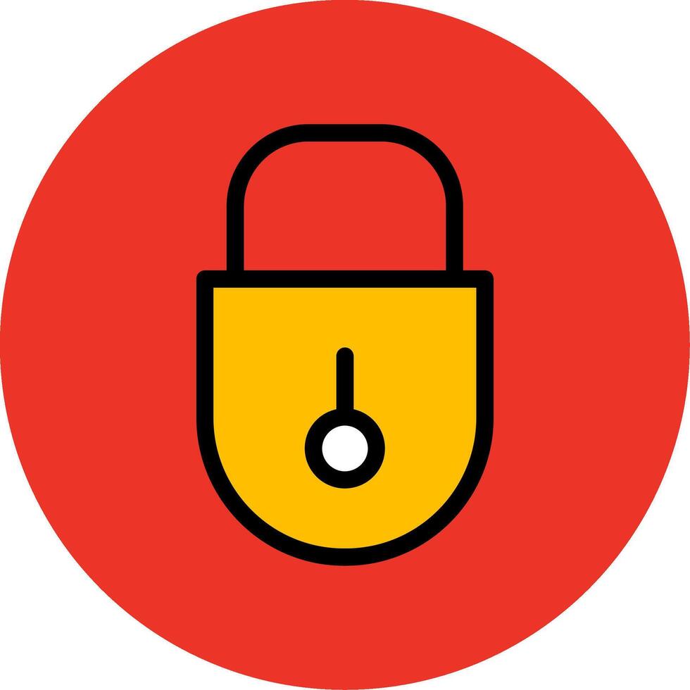 Lock Filled Multi Circle Icon vector