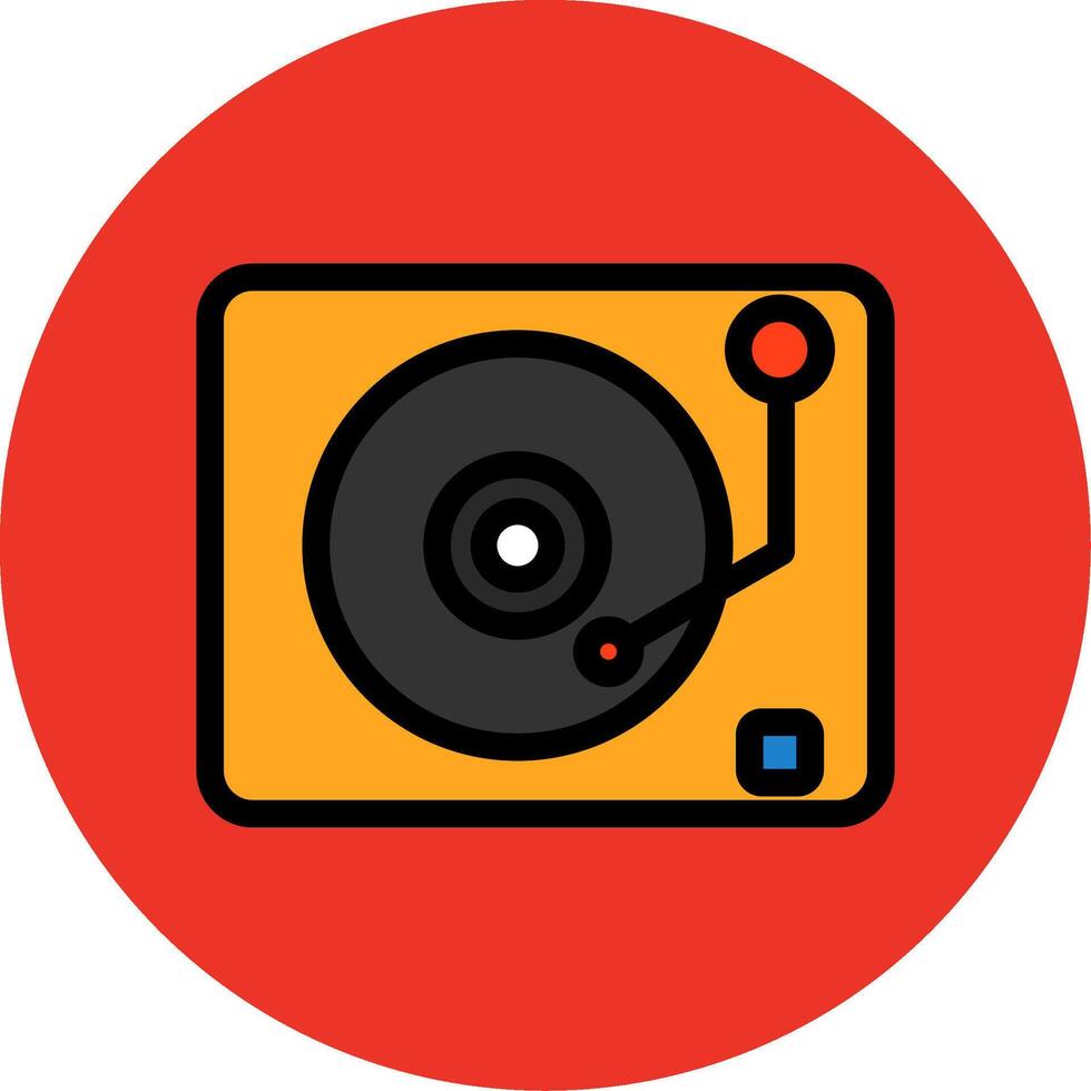 Lp Player Filled Multi Circle Icon vector