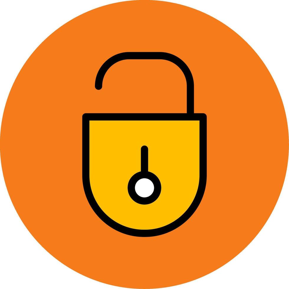 Unlock Filled Multi Circle Icon vector
