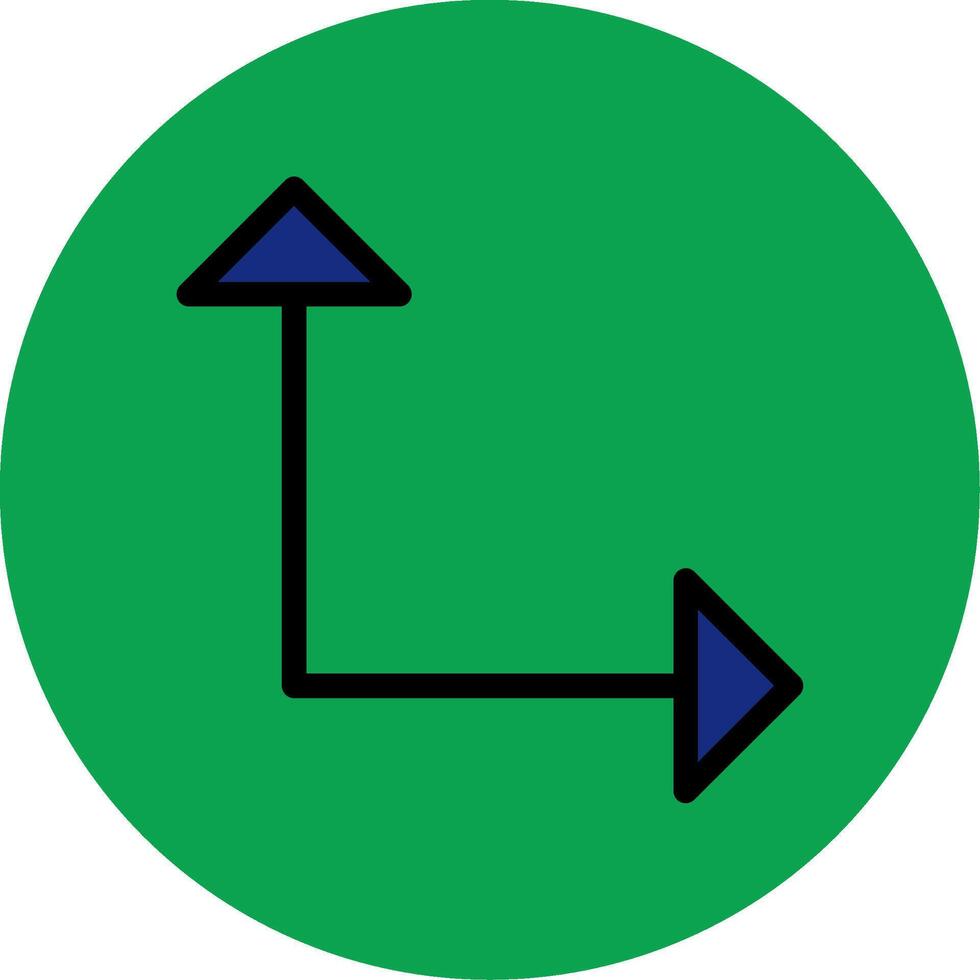 Down Chevron Filled Multi Circle Icon vector