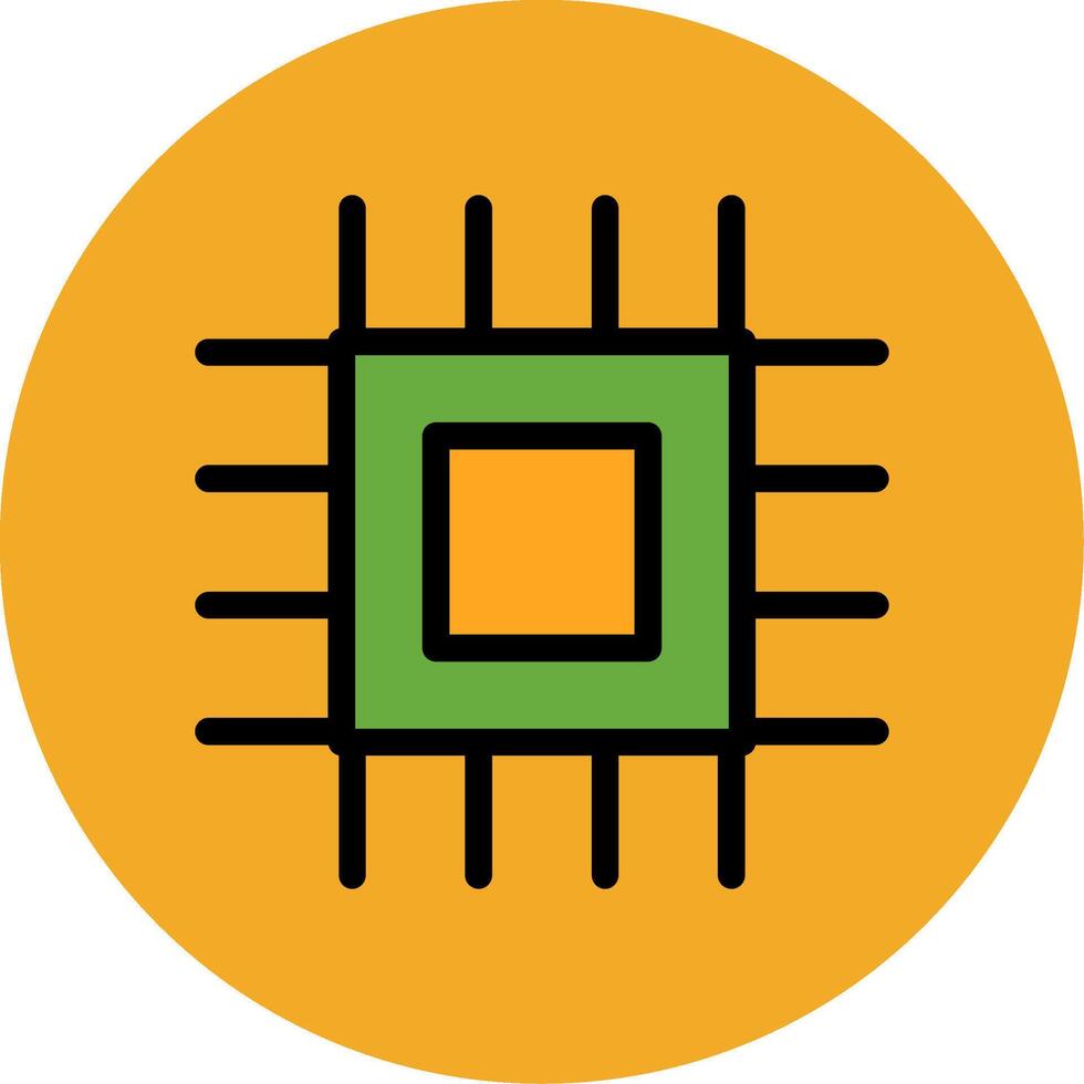 Cpu Filled Multi Circle Icon vector