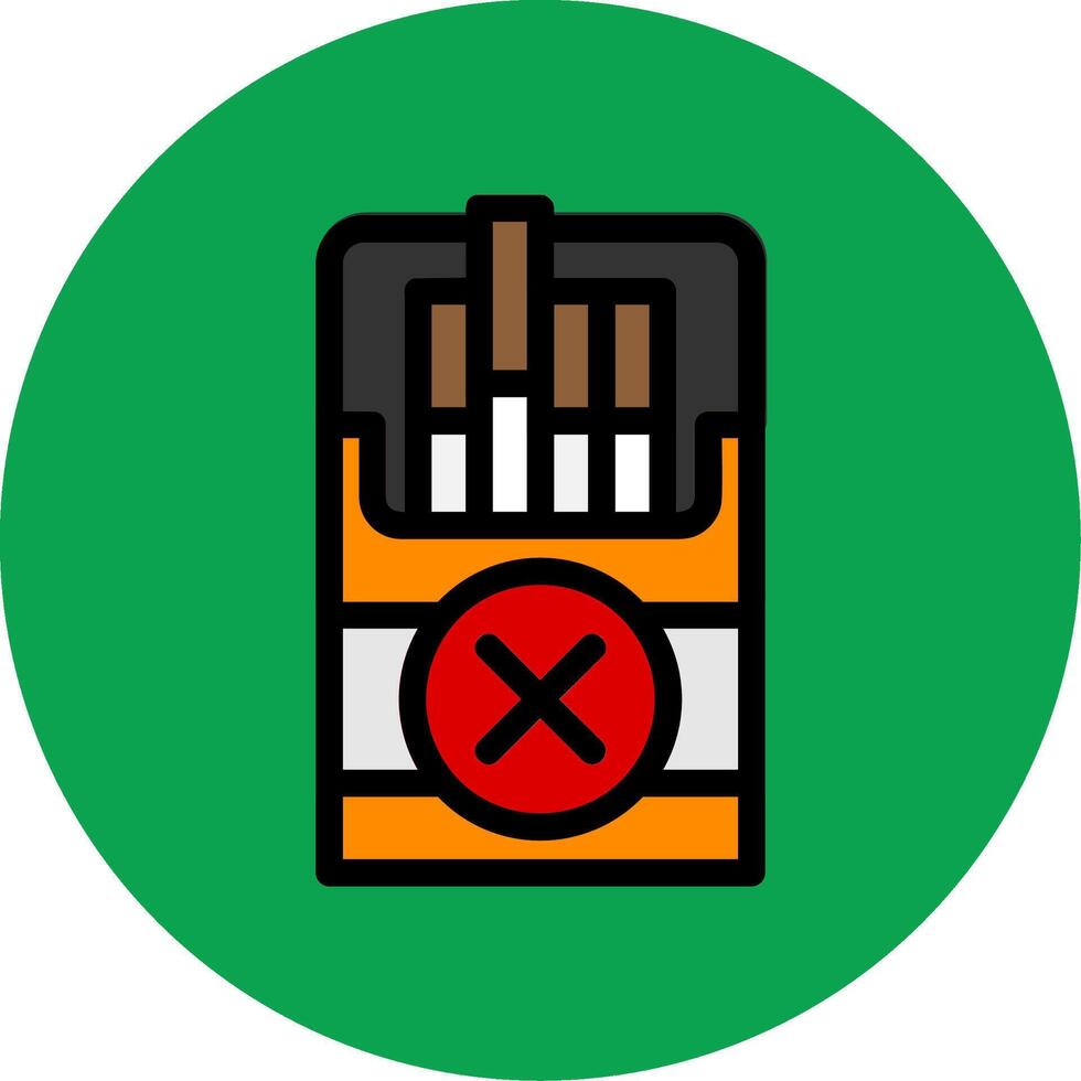 Quit Smoking Filled Multi Circle Icon vector