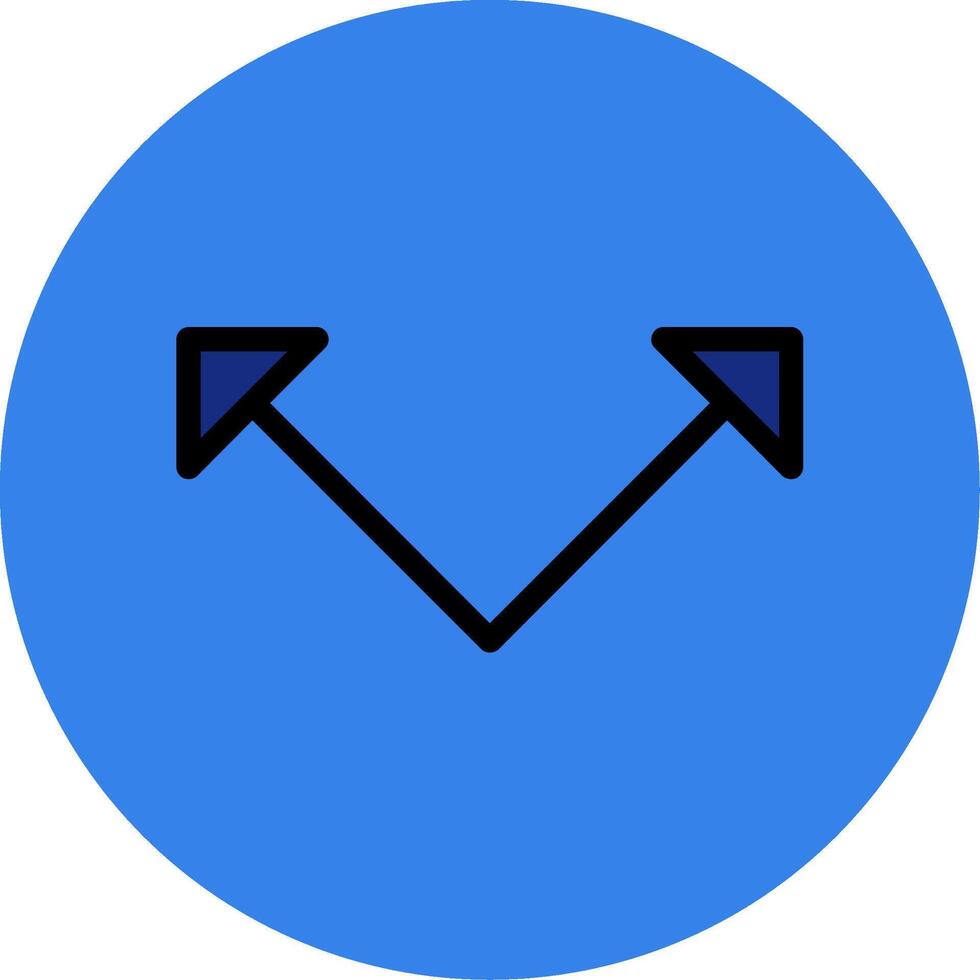Left Chevron Filled Multi Circle Icon vector