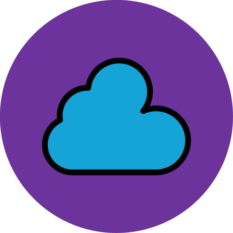Cloud Filled Multi Circle Icon vector