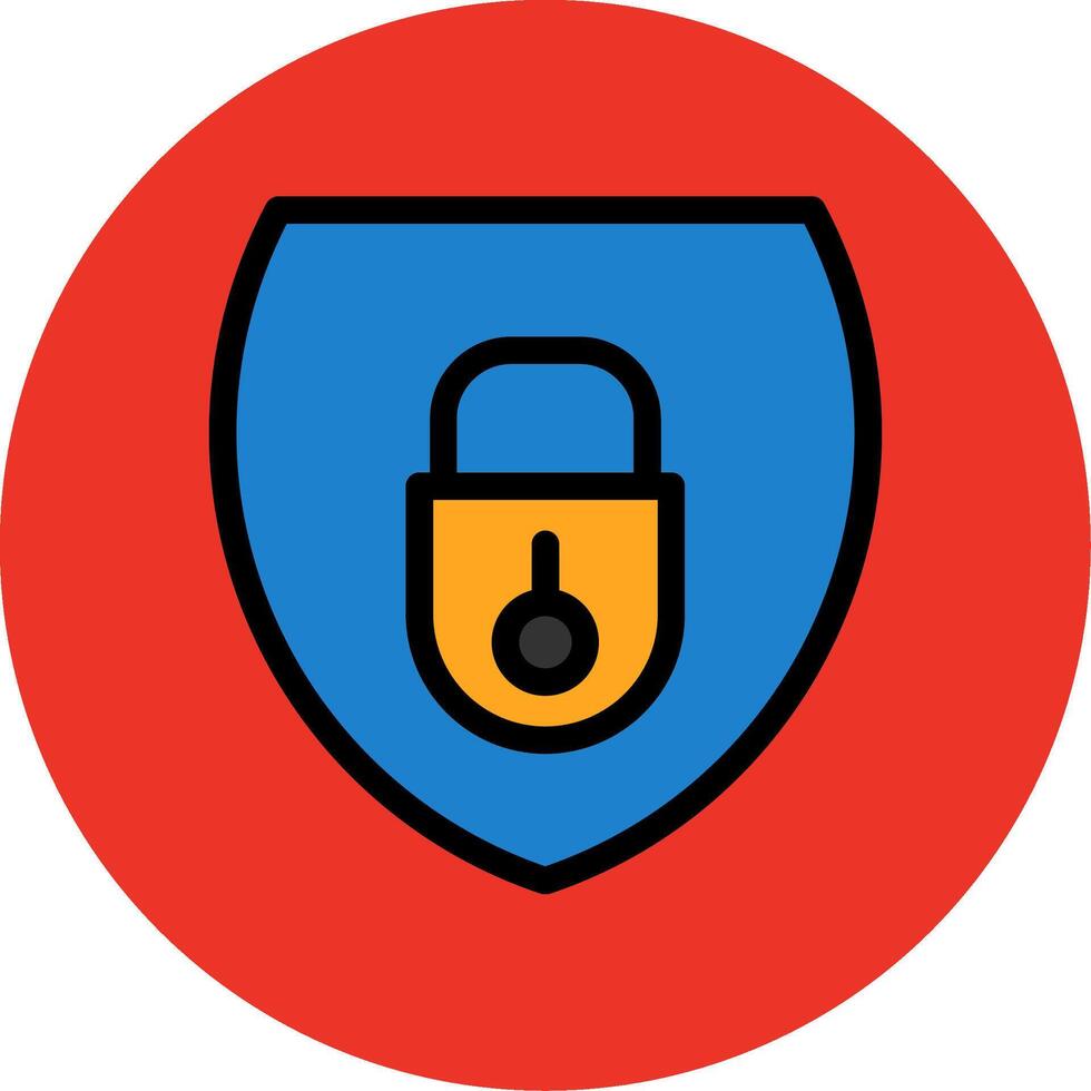 Security Filled Multi Circle Icon vector