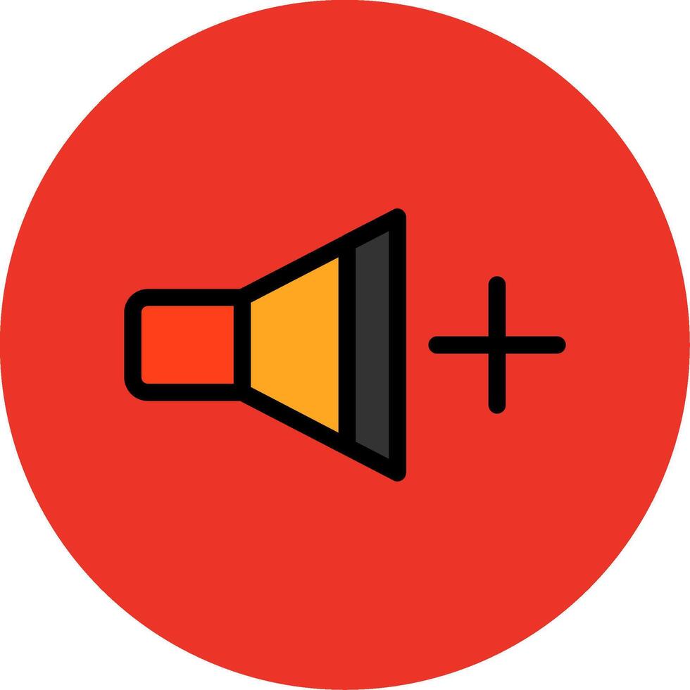 Volume Up Filled Multi Circle Icon vector