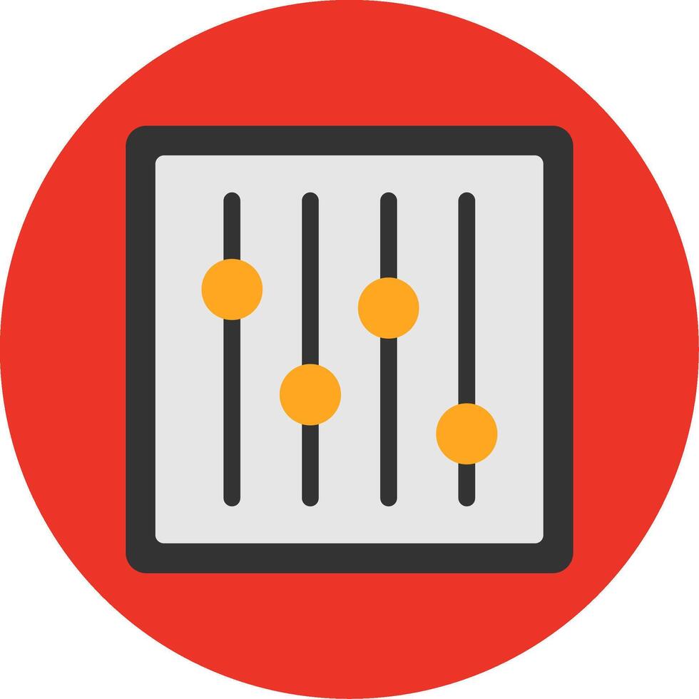 Adjustment Flat Multi Circle Icon vector