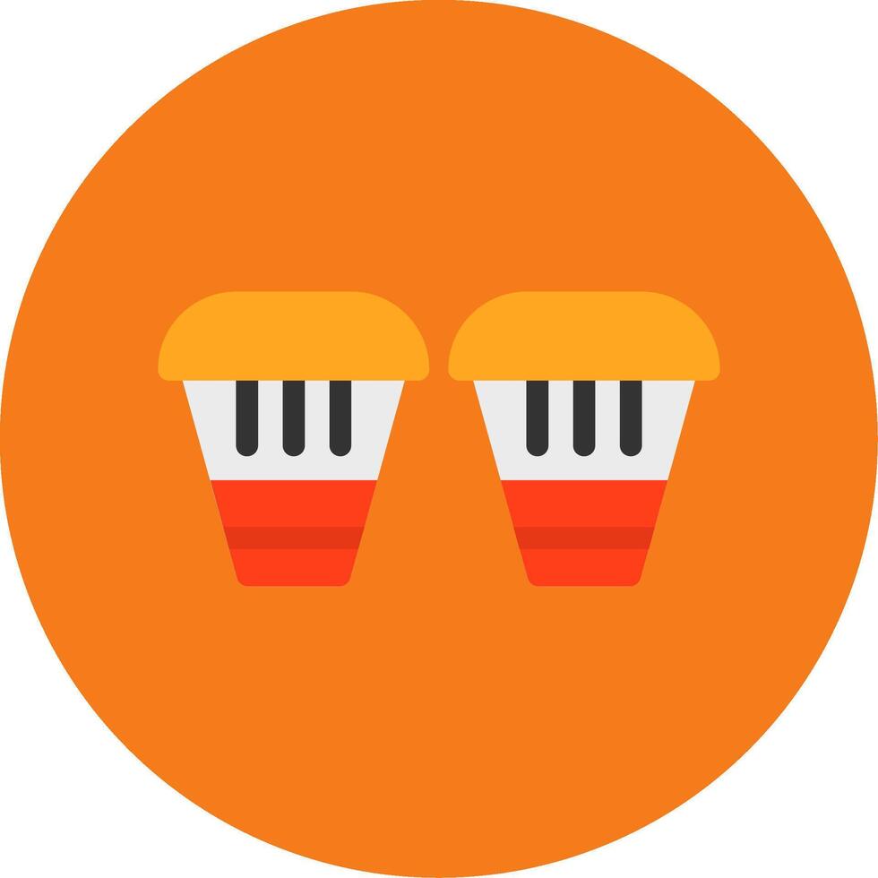 Bongo Flat Multi Circle Icon vector