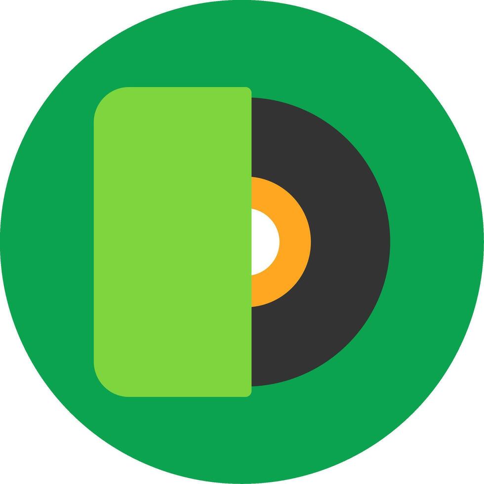 Cd Flat Multi Circle Icon vector