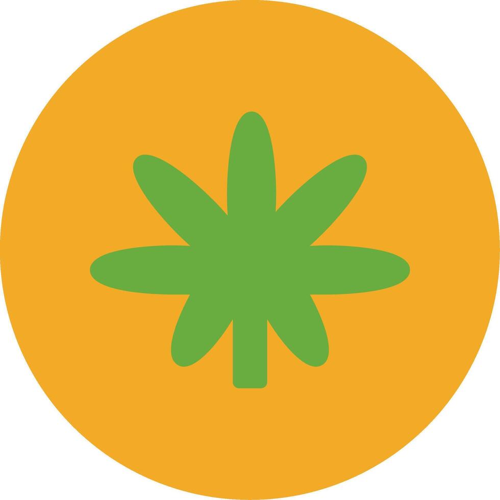 Weed Flat Multi Circle Icon vector