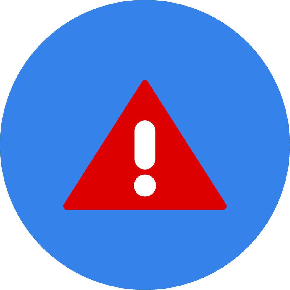 Faild Flat Multi Circle Icon vector