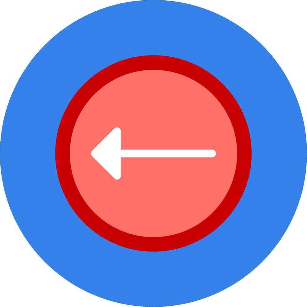 Left Flat Multi Circle Icon vector