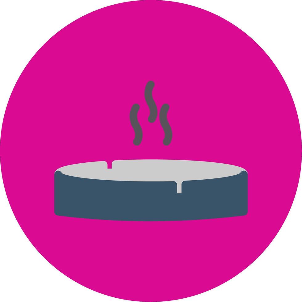 Ashtray Flat Multi Circle Icon vector