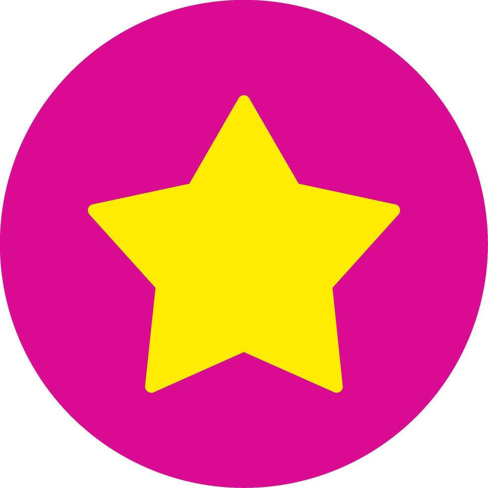 Star Flat Multi Circle Icon vector