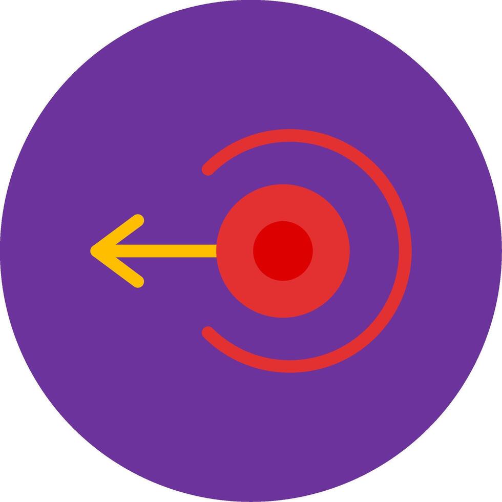 Left Arrow Flat Multi Circle Icon vector
