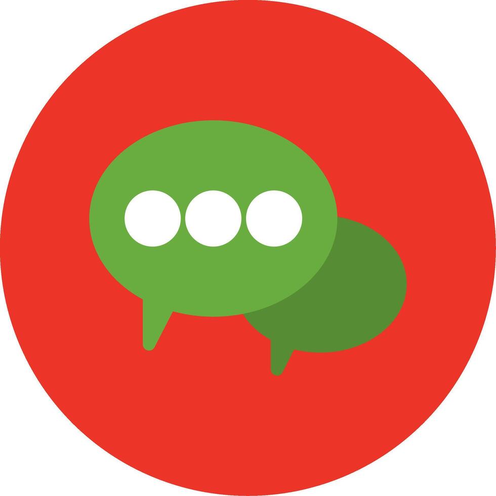 Chat Flat Multi Circle Icon vector