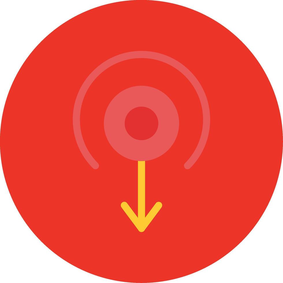 Down Arrow Flat Multi Circle Icon vector