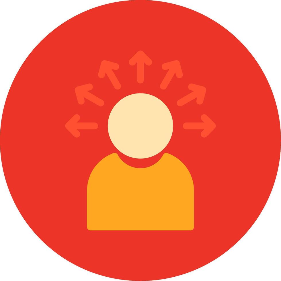 Decision Flat Multi Circle Icon vector