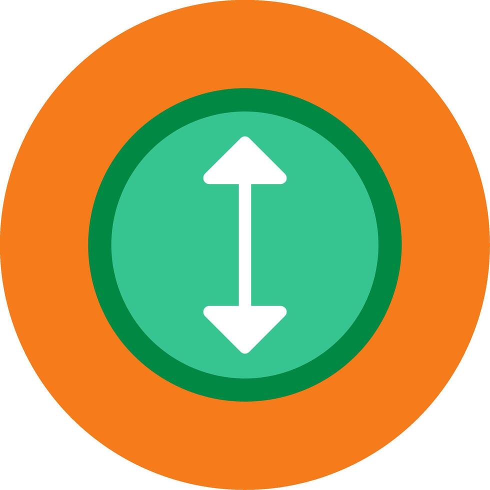 Direction Flat Multi Circle Icon vector