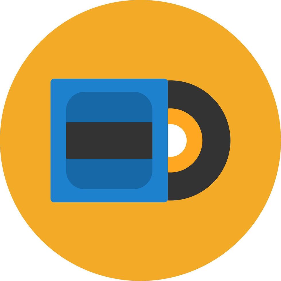 Music Album Flat Multi Circle Icon vector