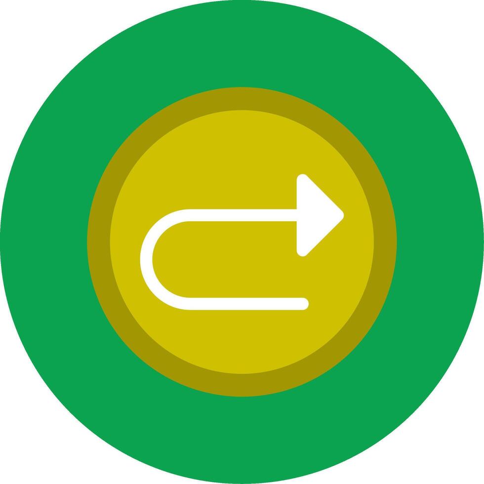 Right Arrow Flat Multi Circle Icon vector