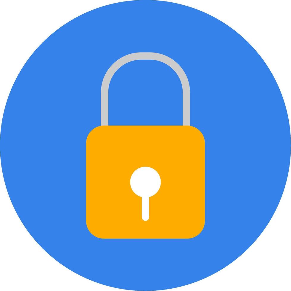 Lock Flat Multi Circle Icon vector