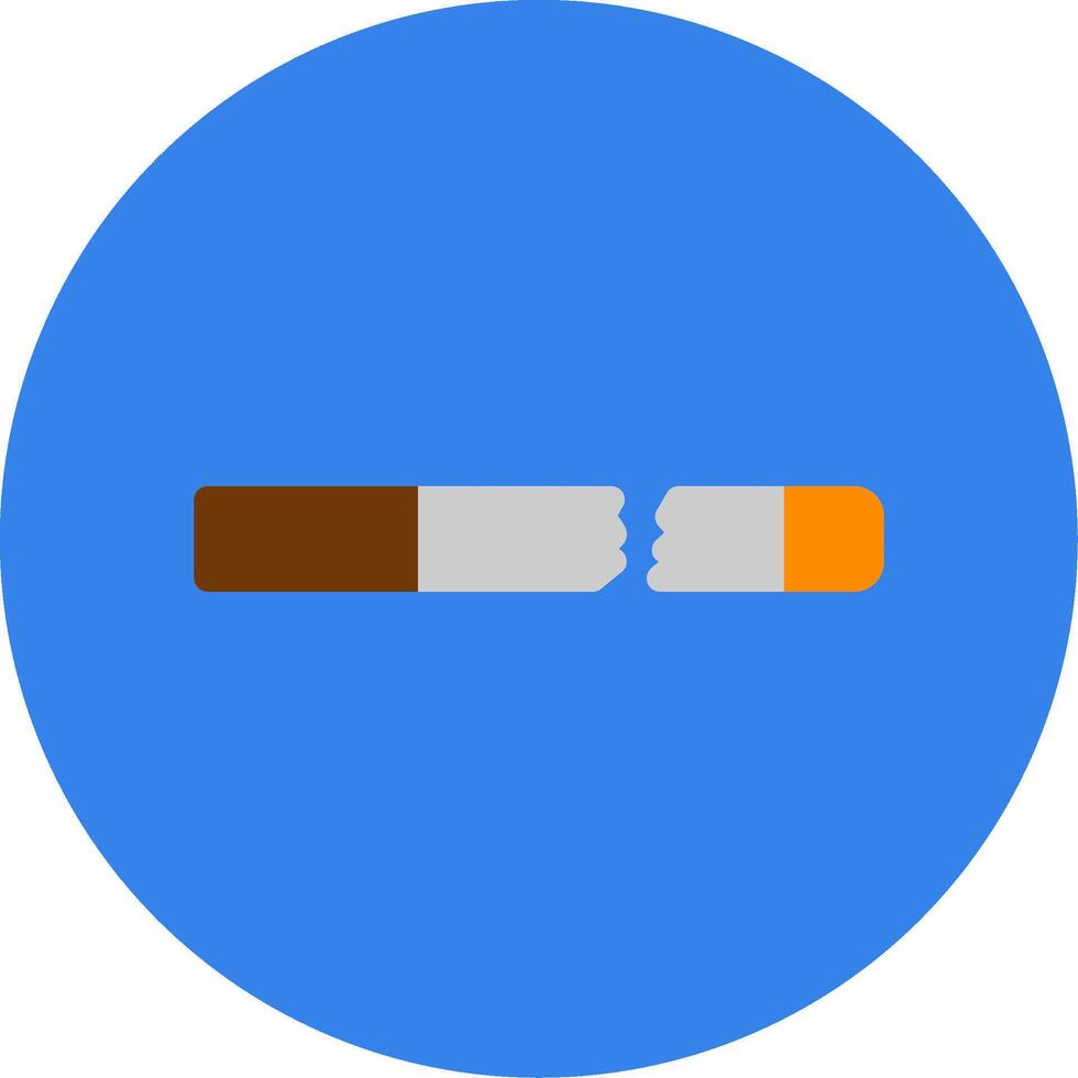 Brocken Cigarette Flat Multi Circle Icon vector