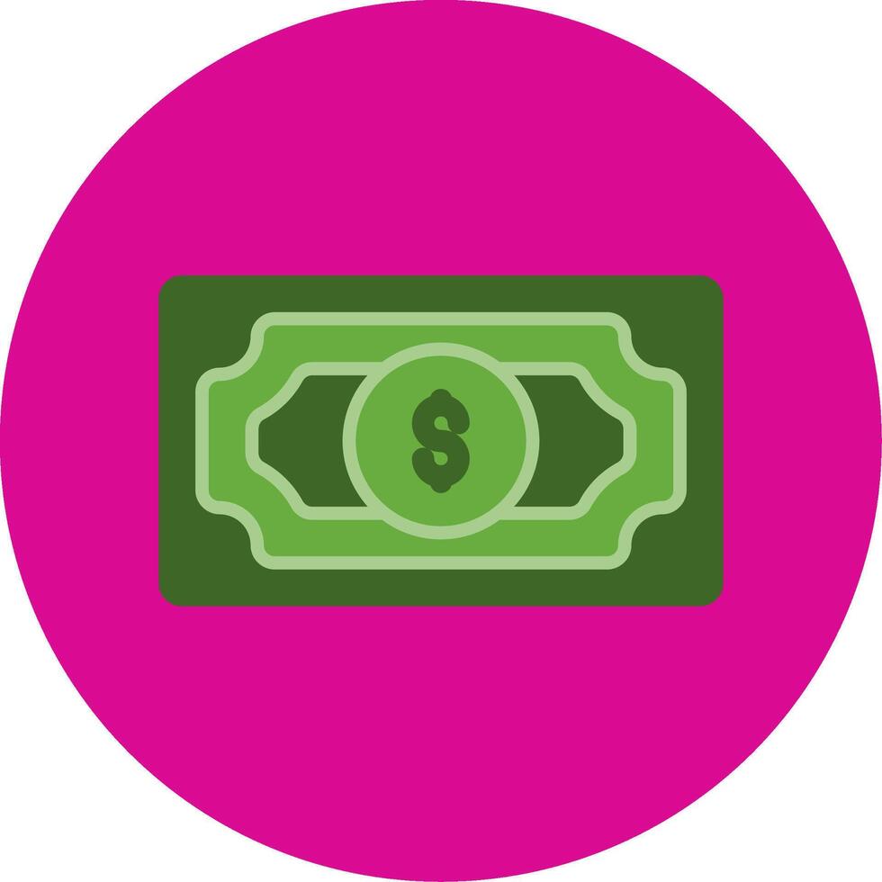 Dollar Flat Multi Circle Icon vector