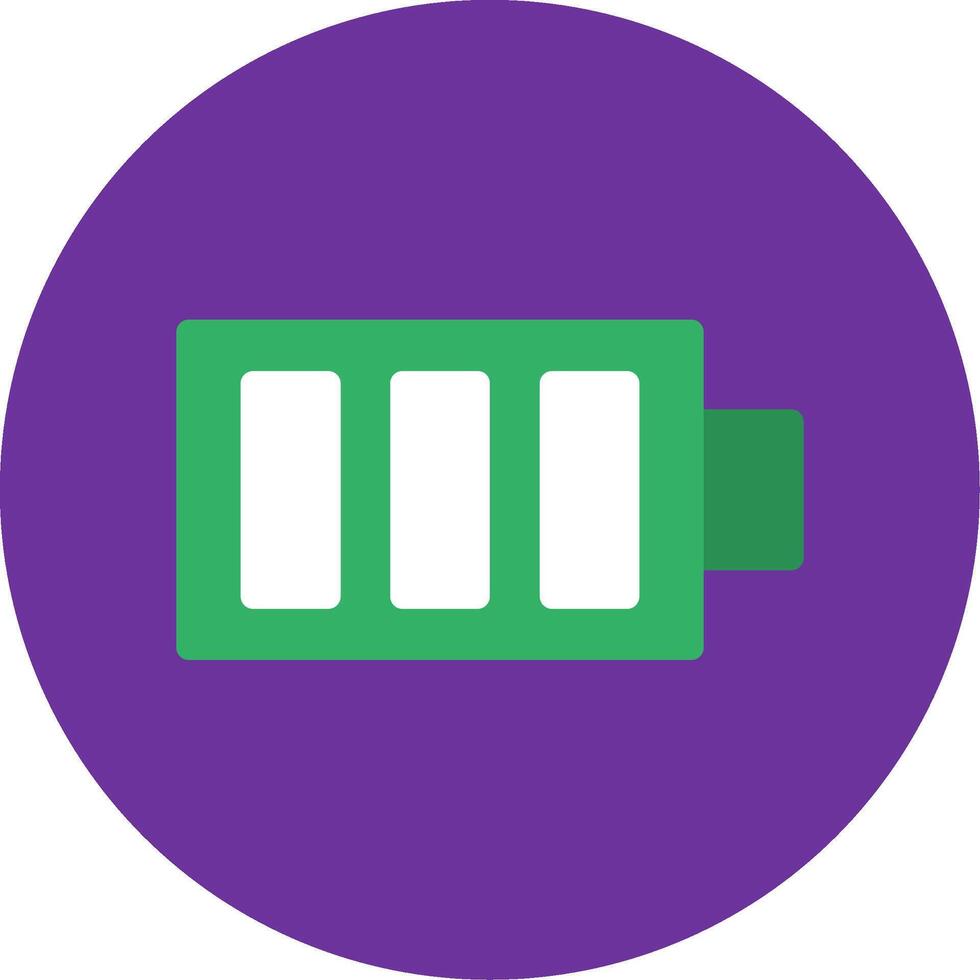 Battery Flat Multi Circle Icon vector