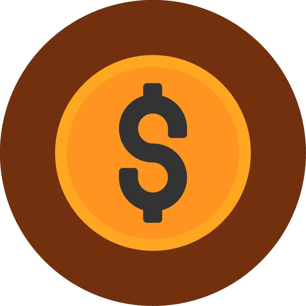 Dollar Flat Multi Circle Icon vector