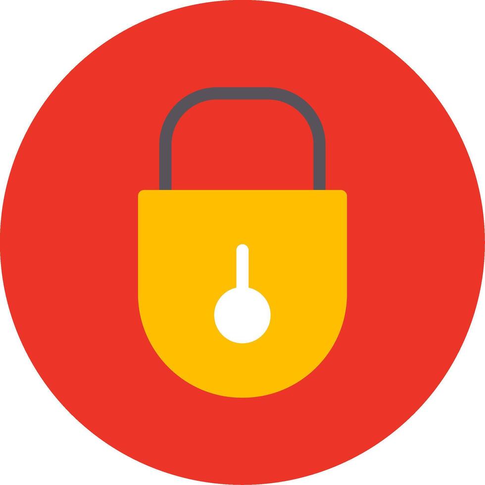 Lock Flat Multi Circle Icon vector