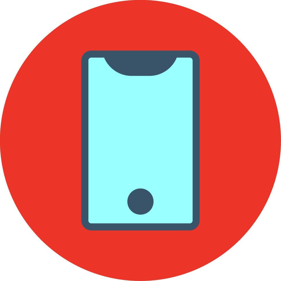 Phone Flat Multi Circle Icon vector