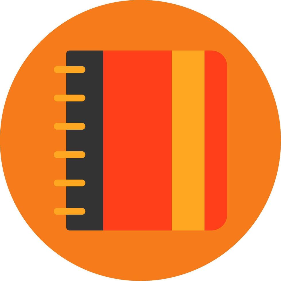 Contact Book Flat Multi Circle Icon vector