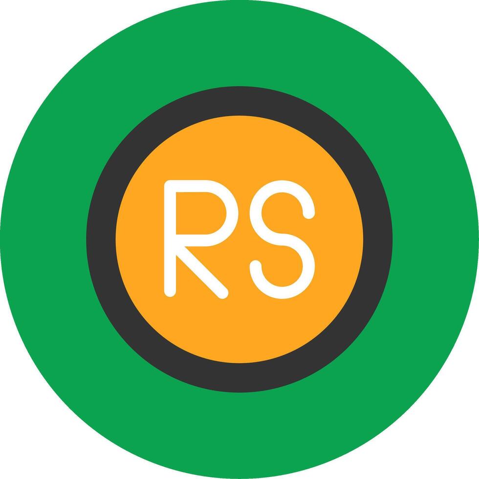 Rupee Flat Multi Circle Icon vector