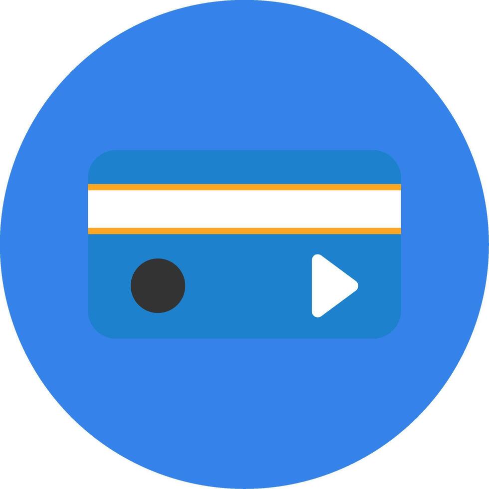 Credit Card Flat Multi Circle Icon vector